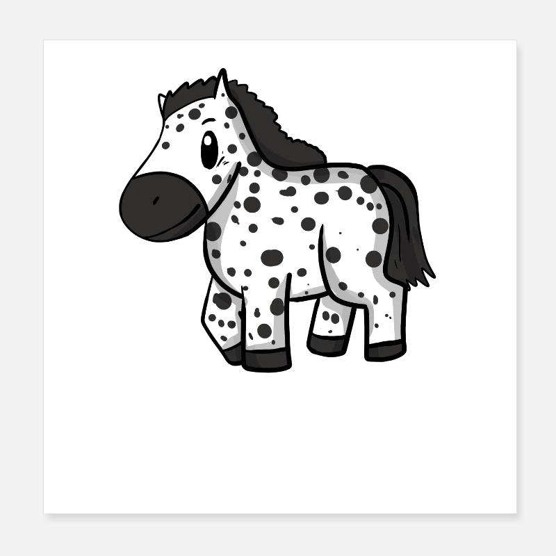 Horse Poster 8" x 8" (20x20 cm)