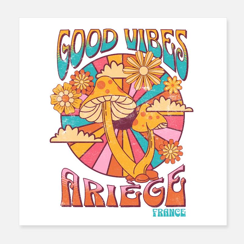 Gute Stimmung in Ariège Poster 20x20 cm