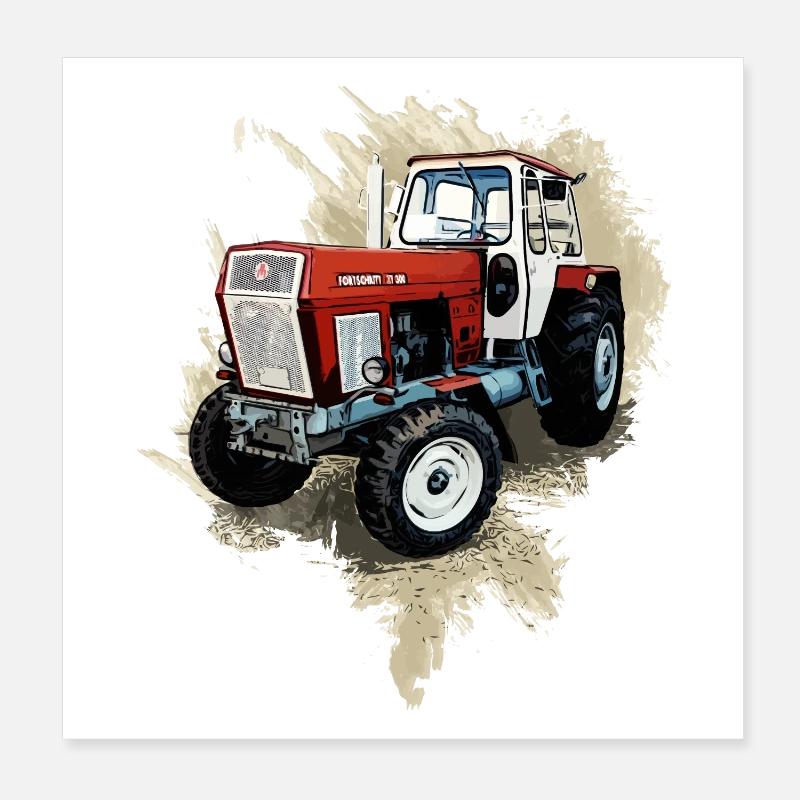 Fortschritt Traktor ZT 300 Poster 20x20 cm