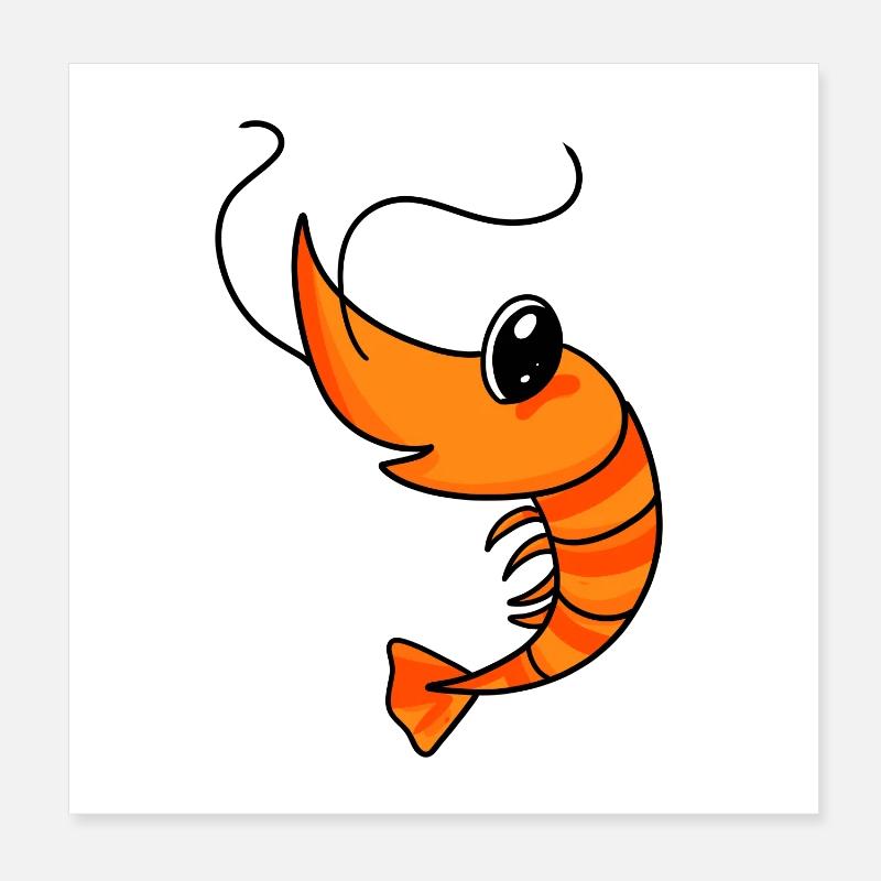 Shrimp Shrimp Poster 8" x 8" (20x20 cm)