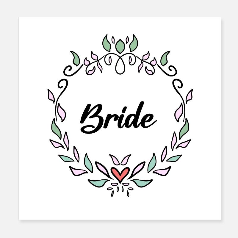 Bride Hen Party - Bride JGA Poster 20 x 20 cm