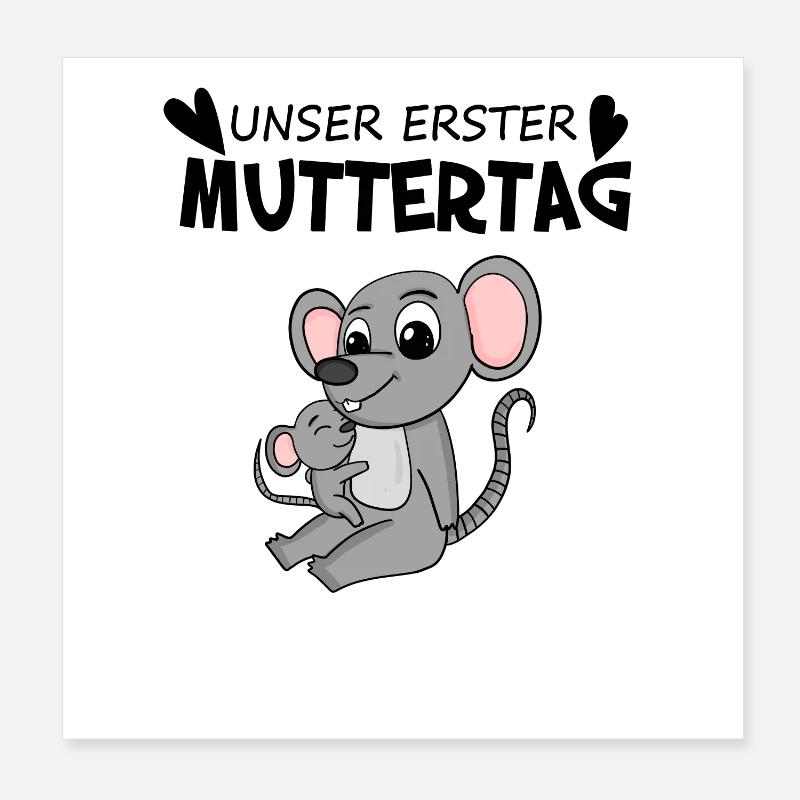 Muttertag - erster Muttertag Geschenk Poster 20x20 cm