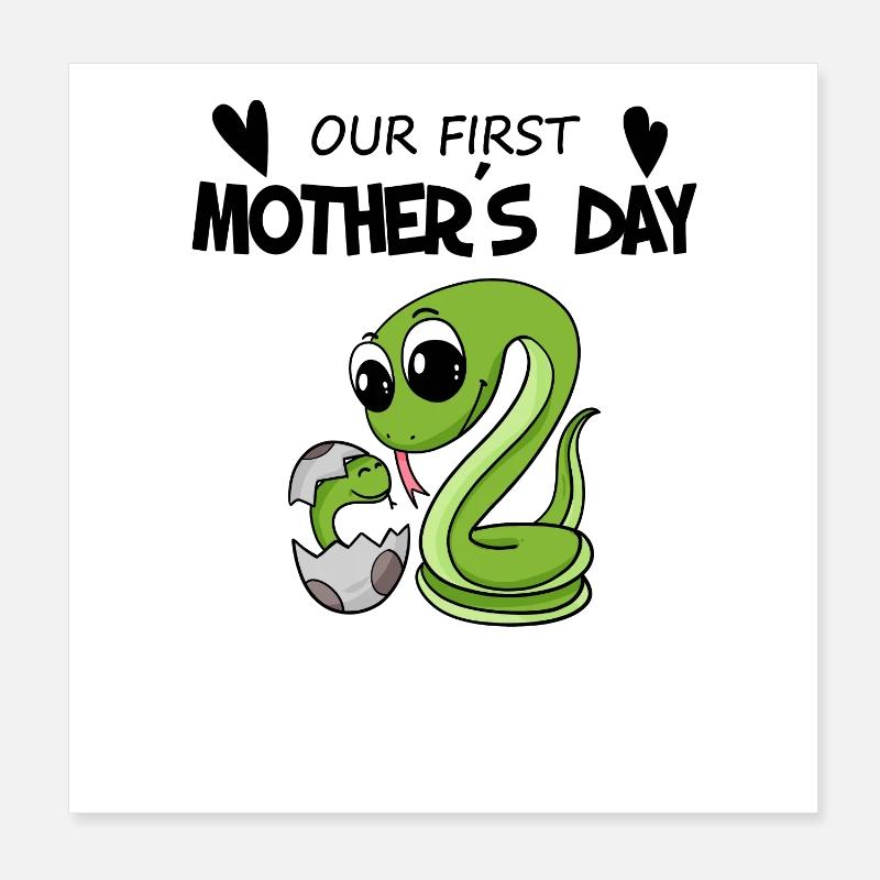 Mother's Day - First Mother's Day Gift Poster 8" x 8" (20x20 cm)