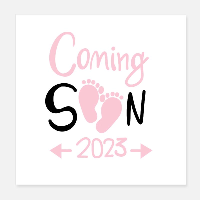 Schwanger 2023 Poster 20x20 cm