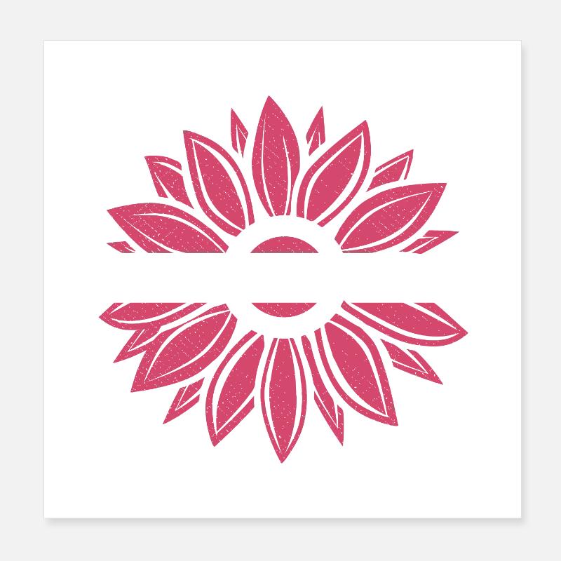 Multiples Myelom Bewusstsein Burgund Sunflowe Poster 20x20 cm