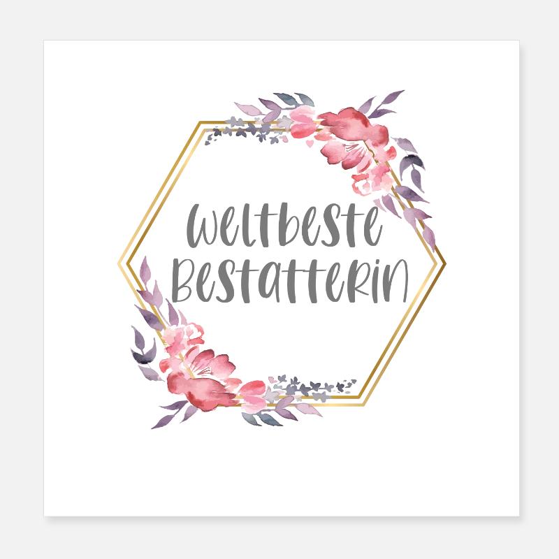 Weltbeste Bestatterin Bestattung Beruf Geschenk Poster 20x20 cm