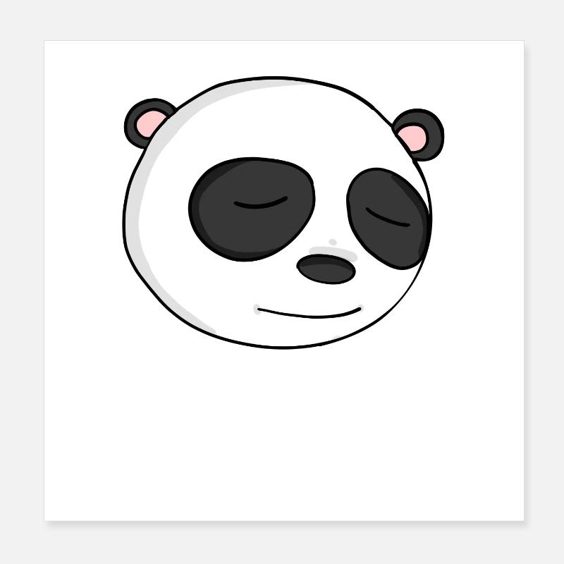 Tête de panda Poster 20 x 20 cm