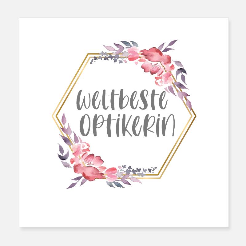Weltbeste Optikerin Optiker Beruf Geschenk Poster 20x20 cm
