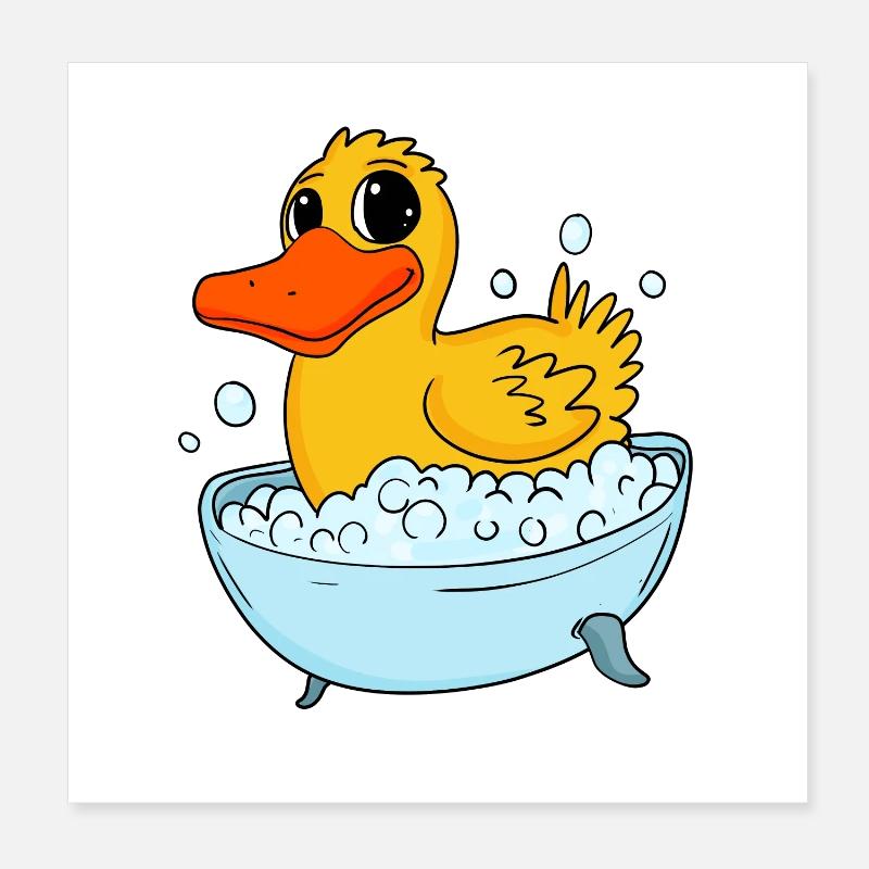 Bain de canard bain de canard bain Poster 20 x 20 cm