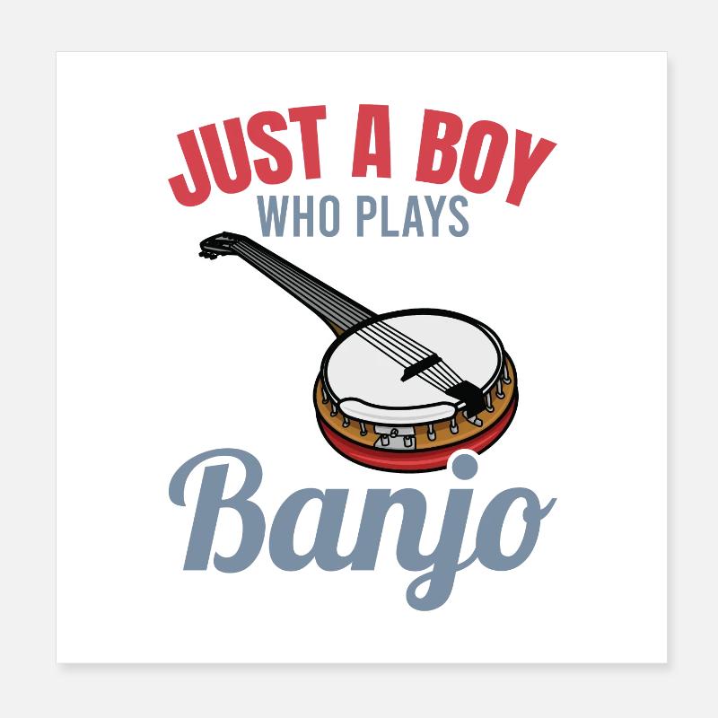 Banjo Garçon Poster 20 x 20 cm