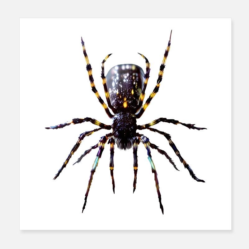 Tarentule Araignée Tarentule à genoux rouges Poster 20 x 20 cm