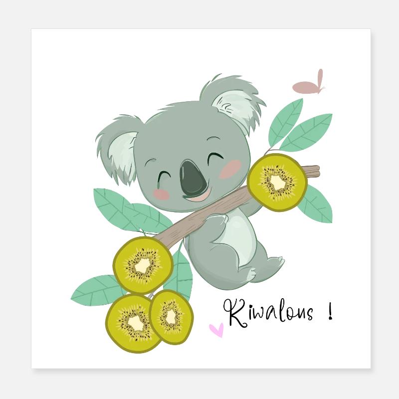 Koala Kiwalous Fantasy Poster 8" x 8" (20x20 cm)