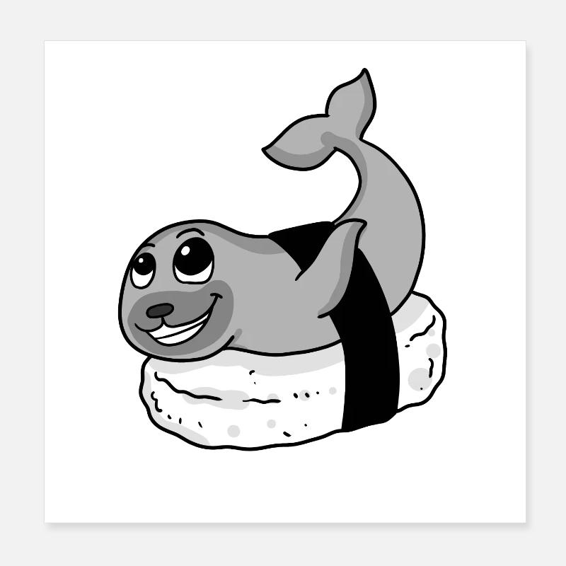 Sushi Poster 20 x 20 cm