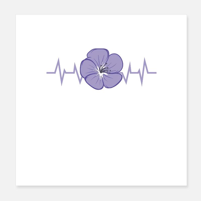 Lila Blumen Blütenblatt Poster 20x20 cm