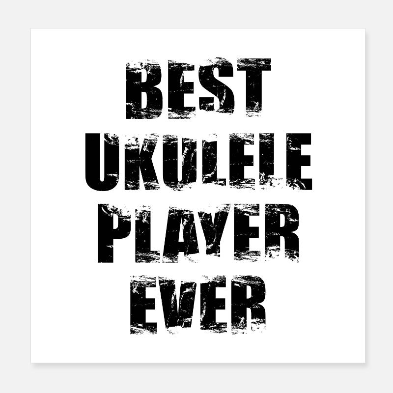 Meilleur Ukuléléliste Poster 20 x 20 cm