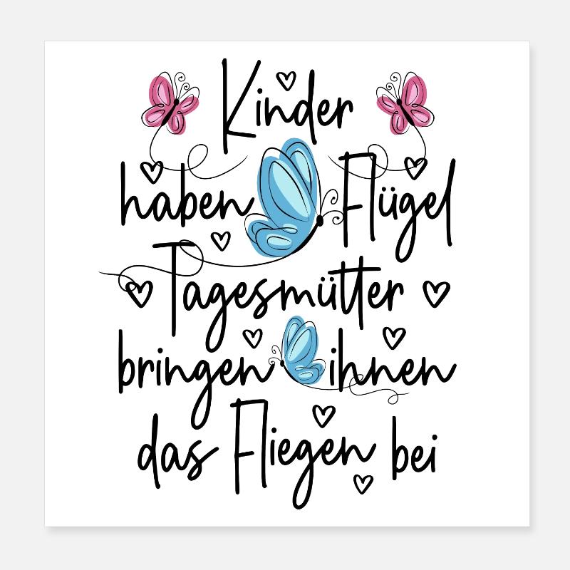 Tagesmutter Poster 20x20 cm