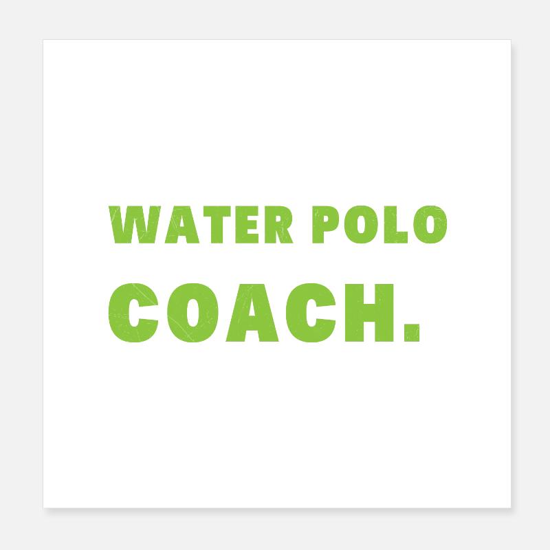 Bester Trainer Wasserball Humor Geschenk Coach Poster 20x20 cm
