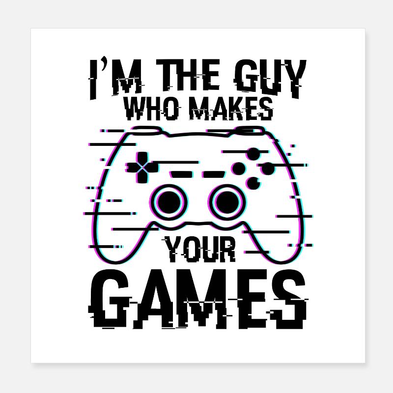 Devis du développeur de jeux Poster 20 x 20 cm