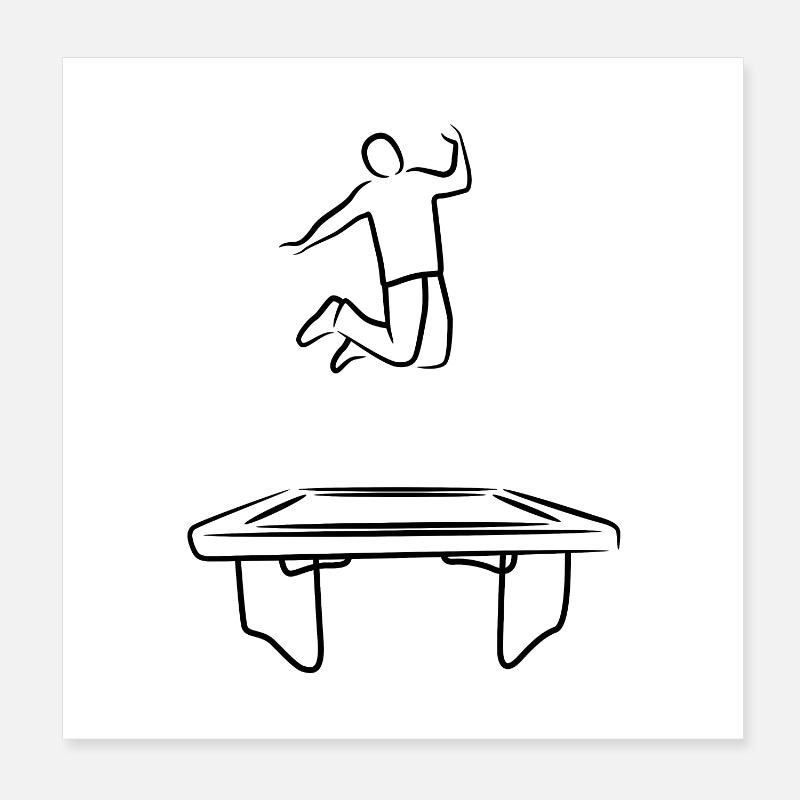 Trampolinist Poster 20x20 cm