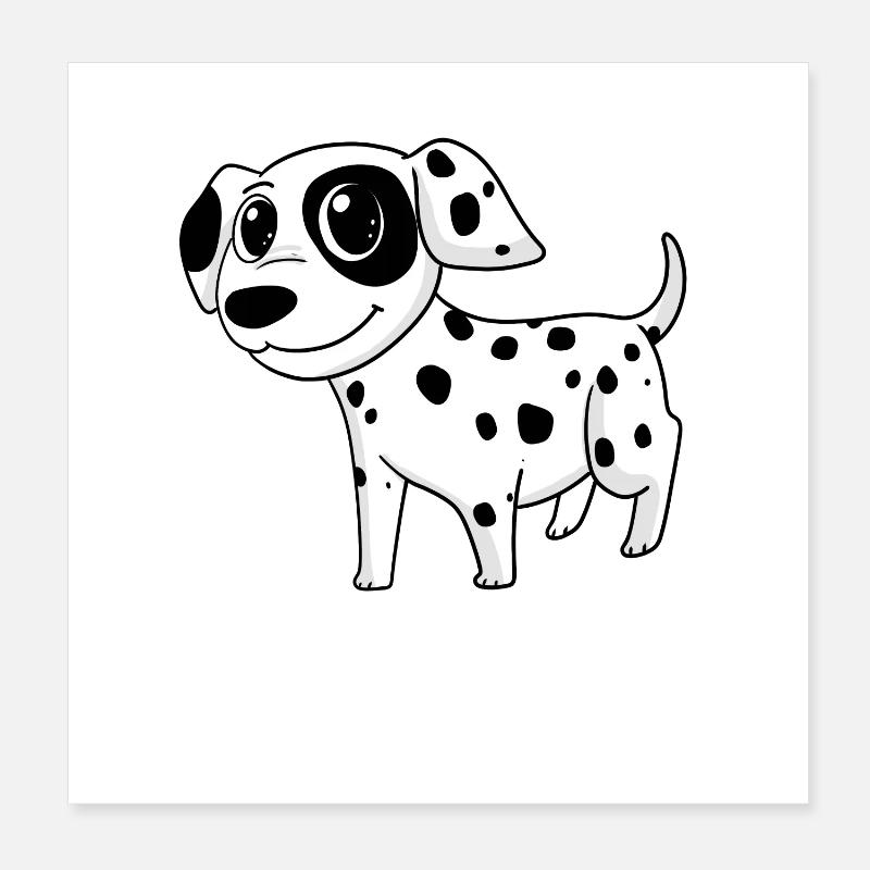 Chiens de race de chien dalmate Poster 20 x 20 cm