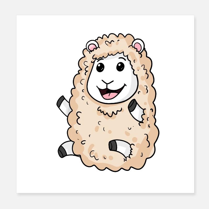 Schaf Poster 20x20 cm