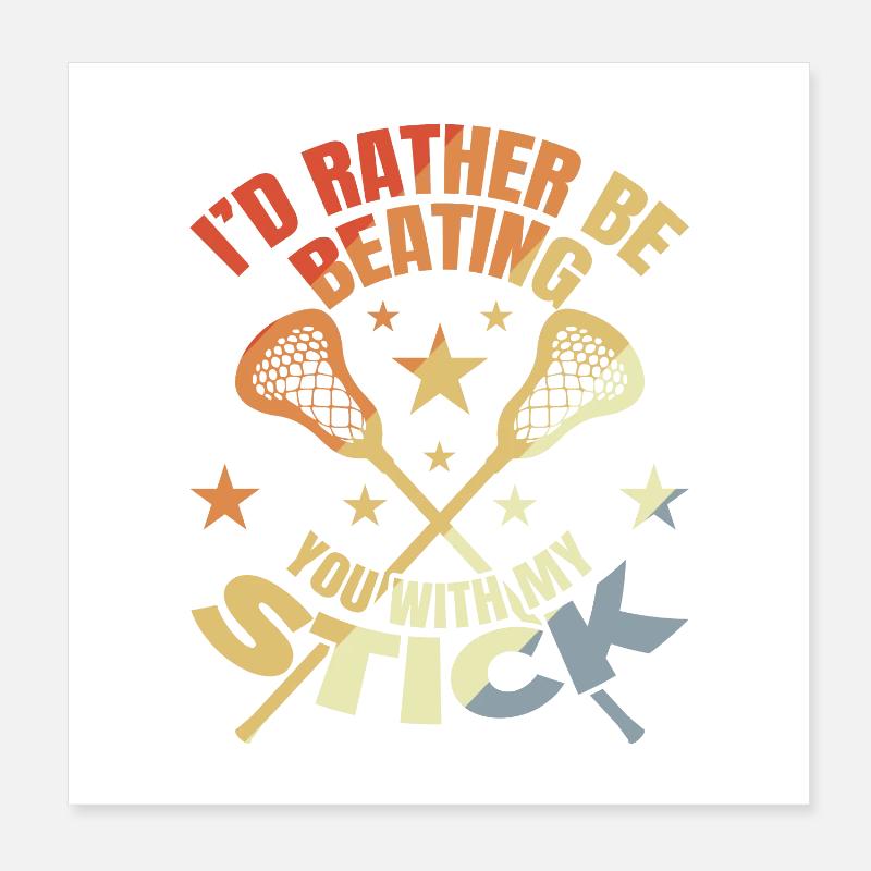 Lustiger Lacrosse Witz Poster 20x20 cm