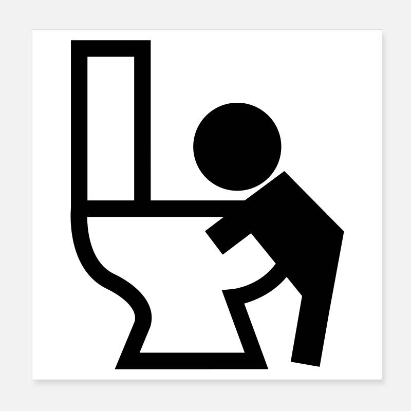 Erbrechen Puck Sick Poster 20x20 cm