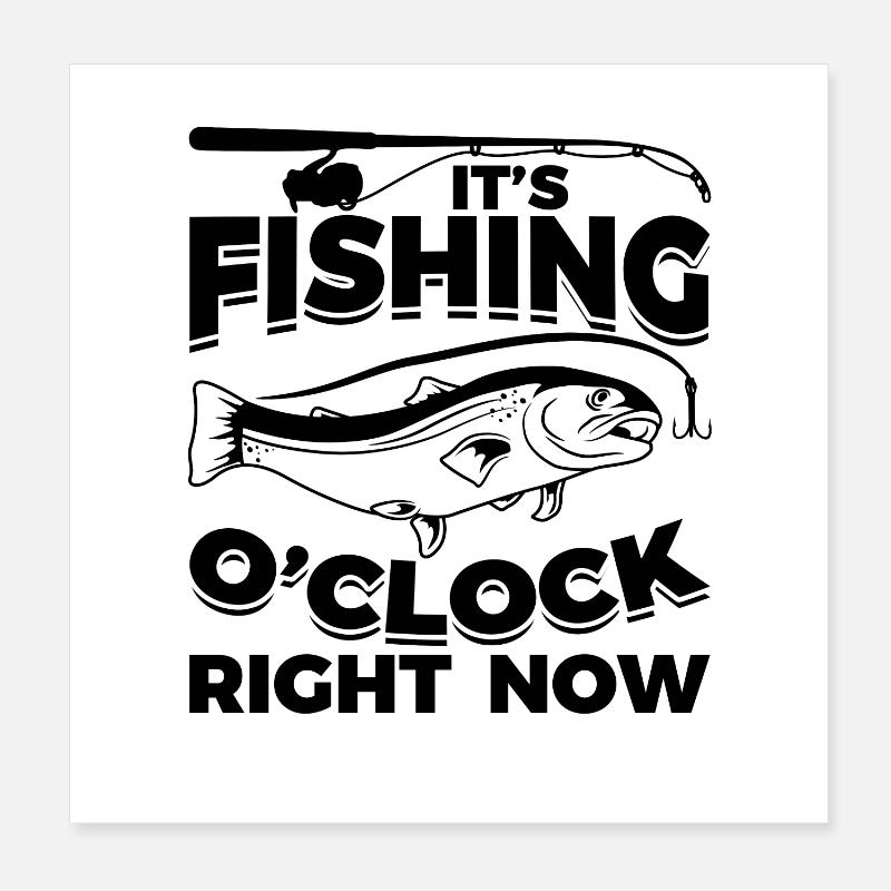 C’est l’heure de la pêche Poster 20 x 20 cm