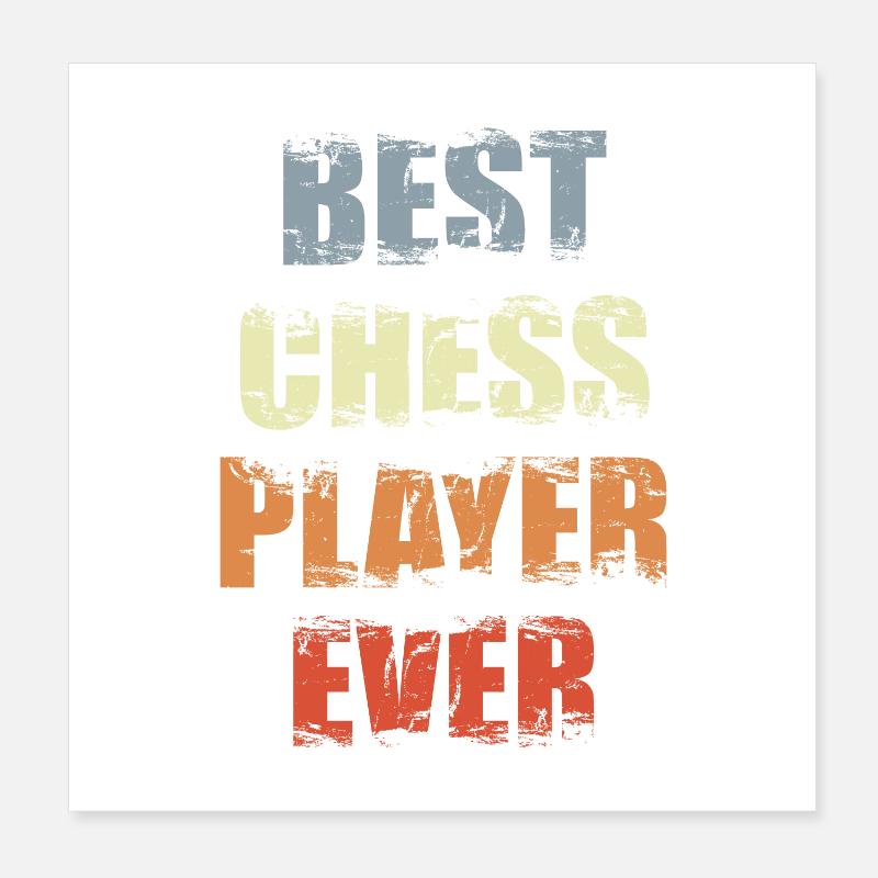 Bester Schachspieler Poster 20x20 cm
