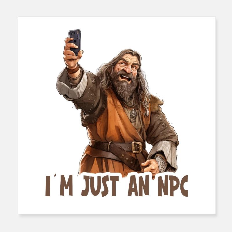 Désolé, je ne suis qu’un PNJ – design de RPG drôle Poster 20 x 20 cm