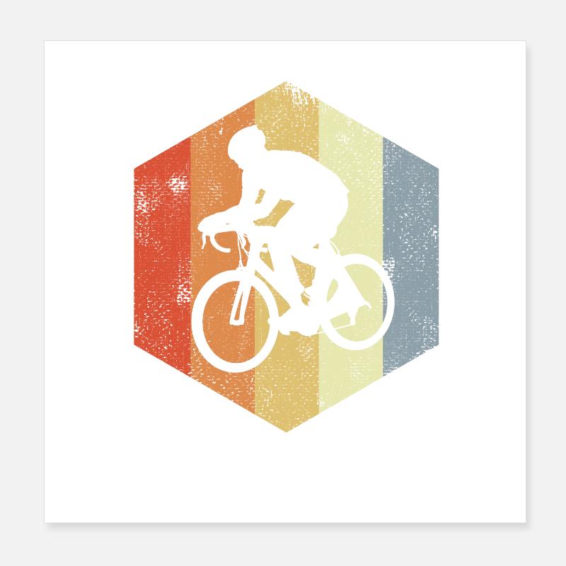 Drôle de cycliste Poster 20 x 20 cm