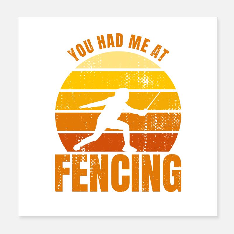 Fecht Witz Poster 20x20 cm