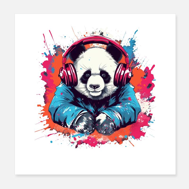 Panda: Dj Poster 20 x 20 cm