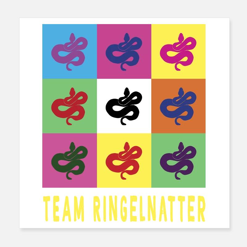 Team grass snake Poster 8" x 8" (20x20 cm)