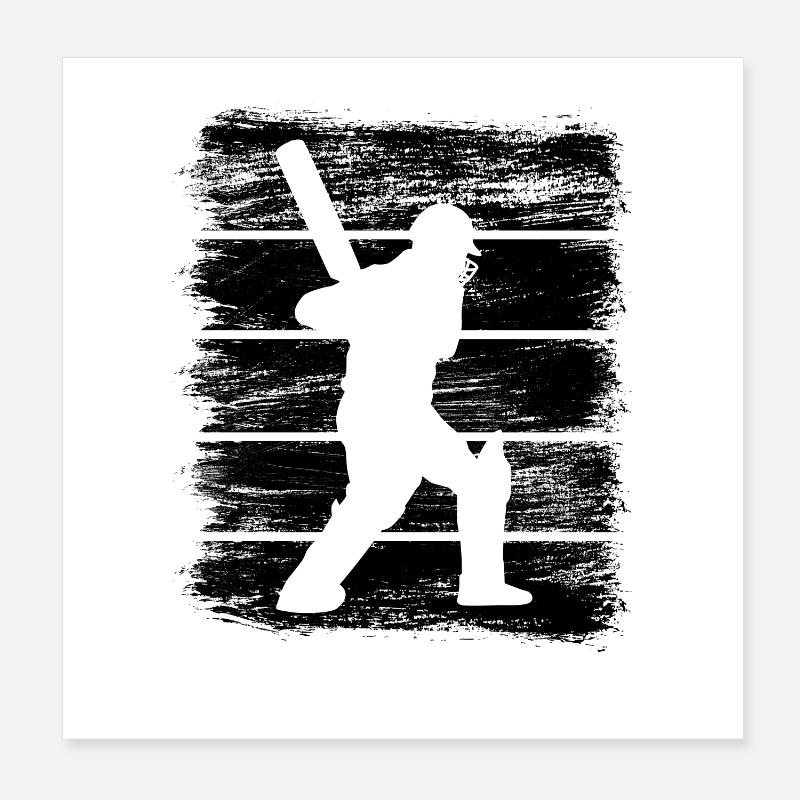 Frappeur de cricket Poster 20 x 20 cm