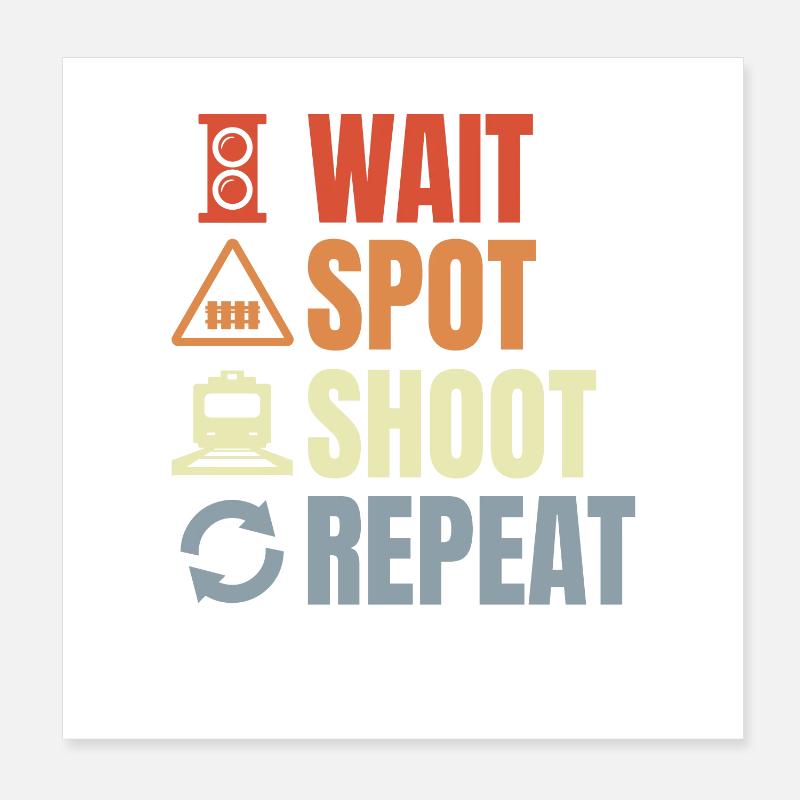 Routine des cheminots Poster 20 x 20 cm