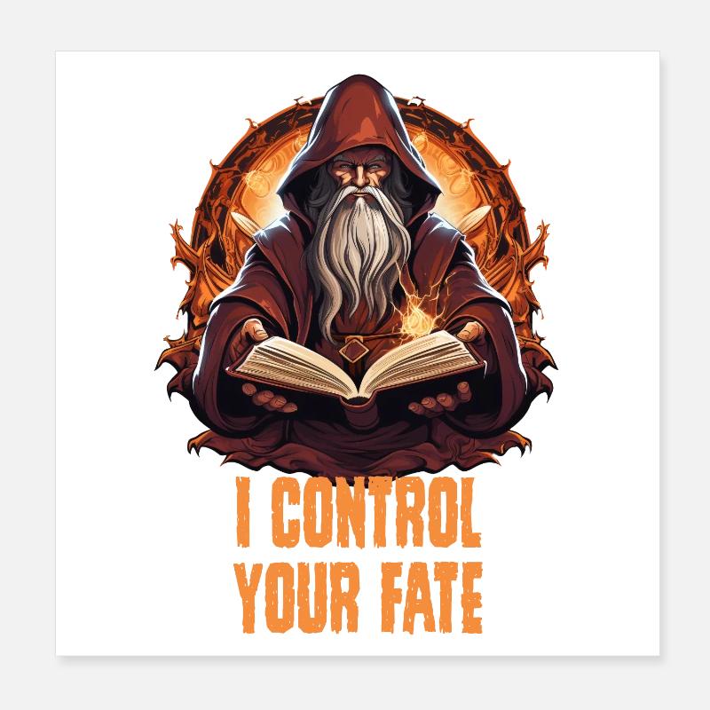 Maître de jeu – I Control Your Fate RPG Poster 20 x 20 cm