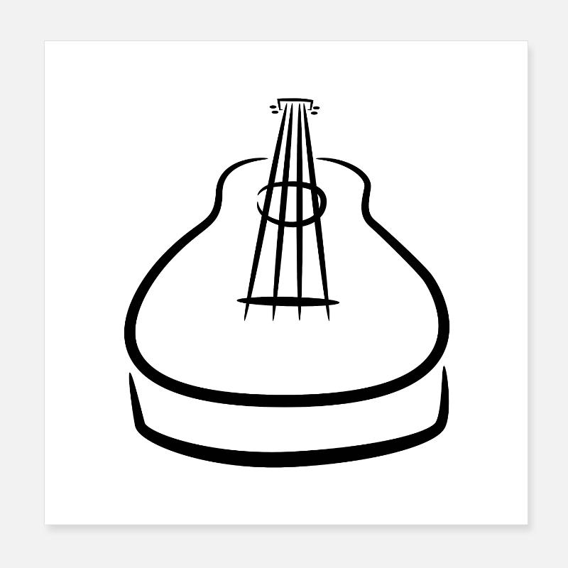 Ukulele sketch Poster 8" x 8" (20x20 cm)