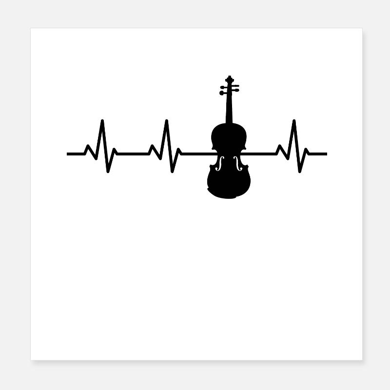 Violin Pulse Poster 8" x 8" (20x20 cm)