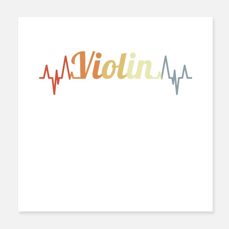 Palpitations au violon Poster 20 x 20 cm