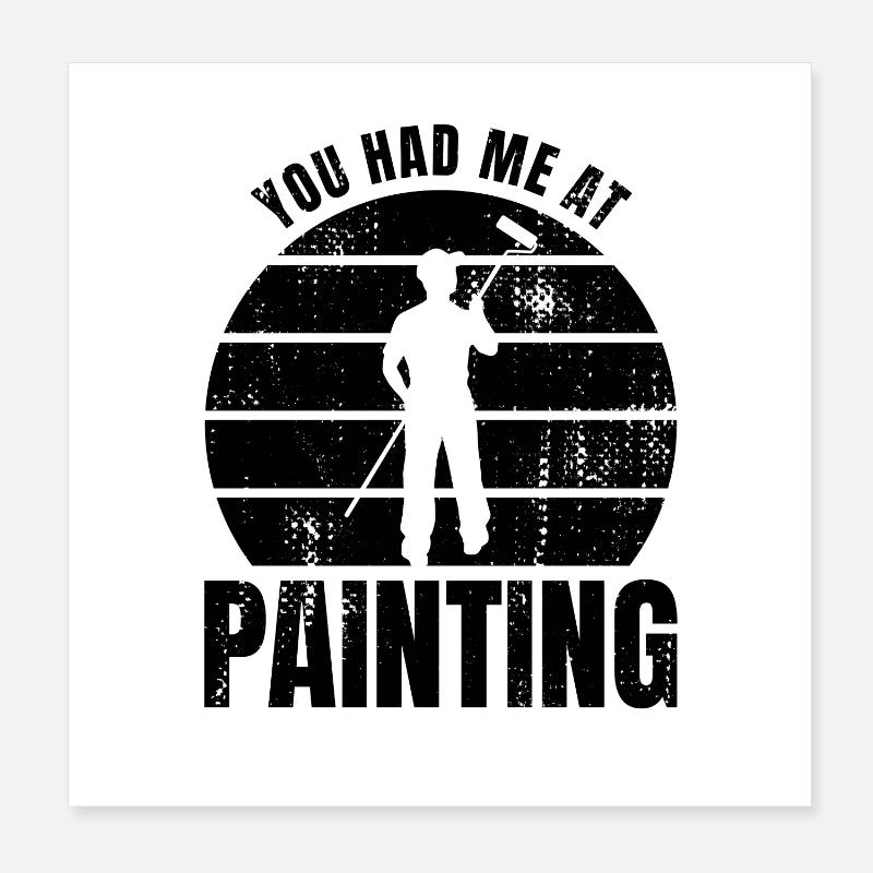Du hattest mich bei Malen Poster 20x20 cm