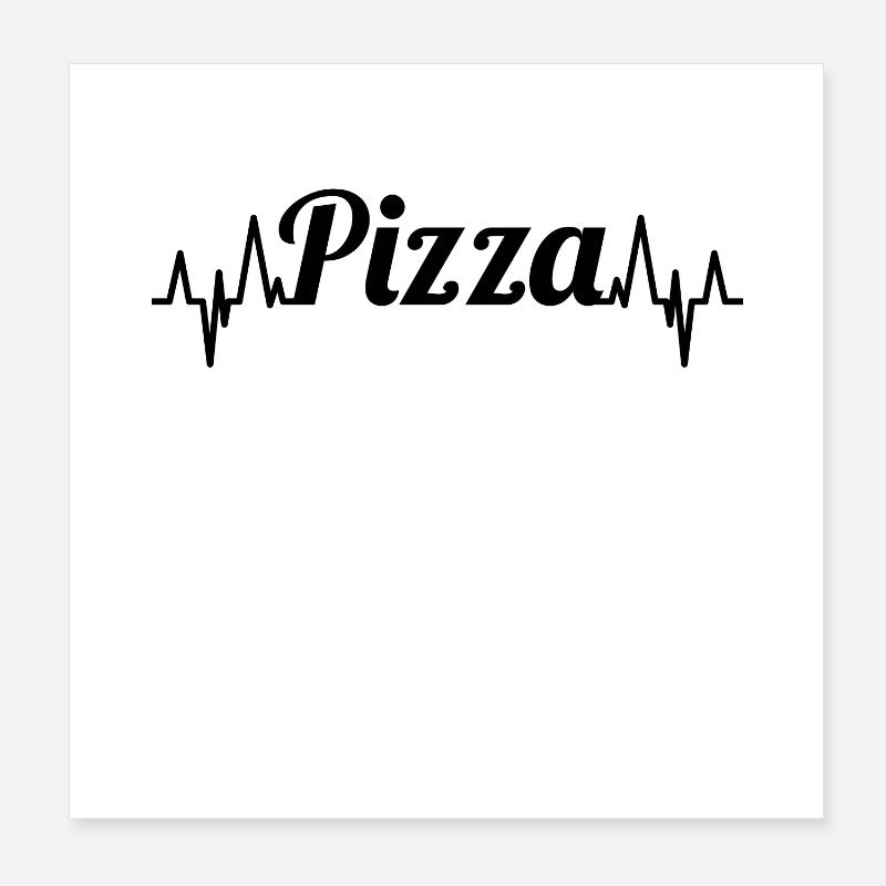 Ligne Pizza Pulse Poster 20 x 20 cm