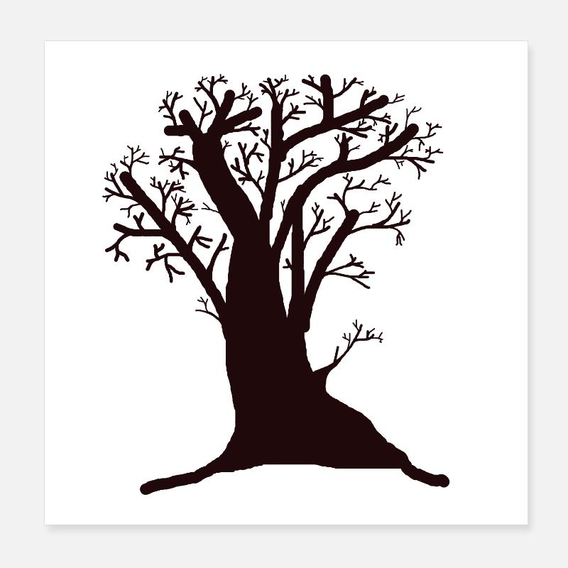 Tree, Botany, Deciduous Tree, Forest, Nature, Wilderness, Wood, Co2 Poster 8" x 8" (20x20 cm)