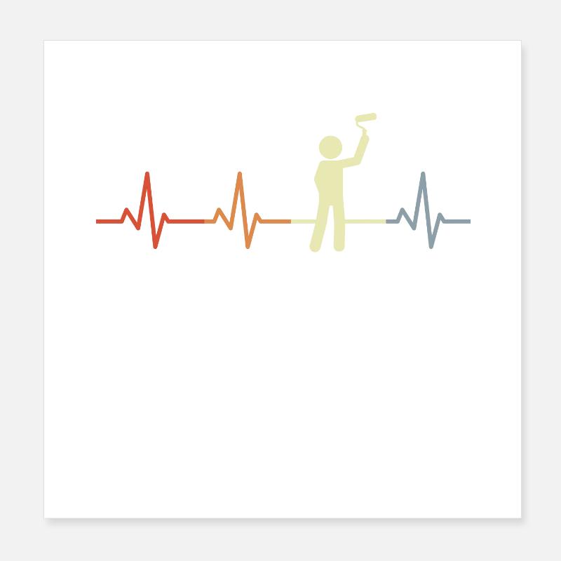 Master painter heart palpitations Poster 8" x 8" (20x20 cm)