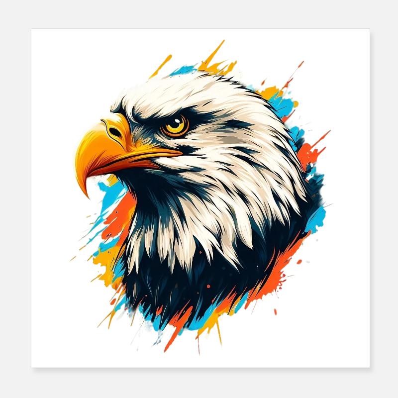Pygargue à tête blanche Poster 20 x 20 cm