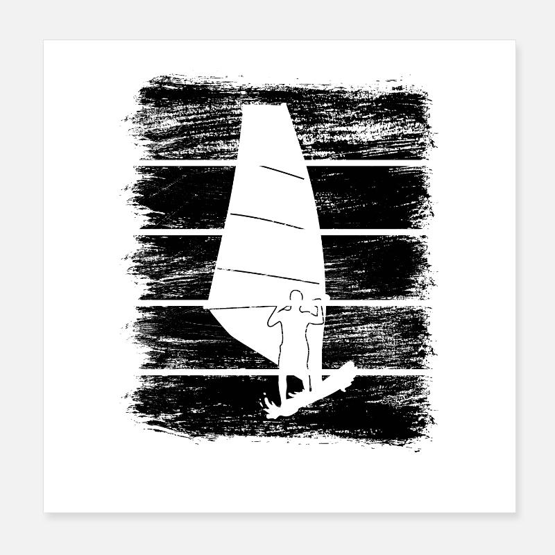 Windsurfen Poster 20x20 cm