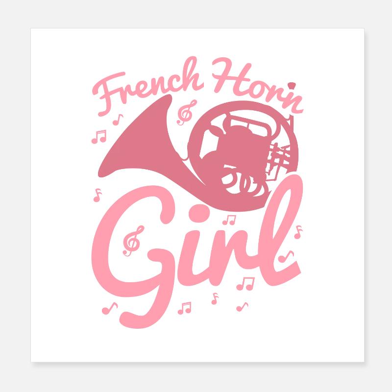 Waldhorn Mädchen Poster 20x20 cm