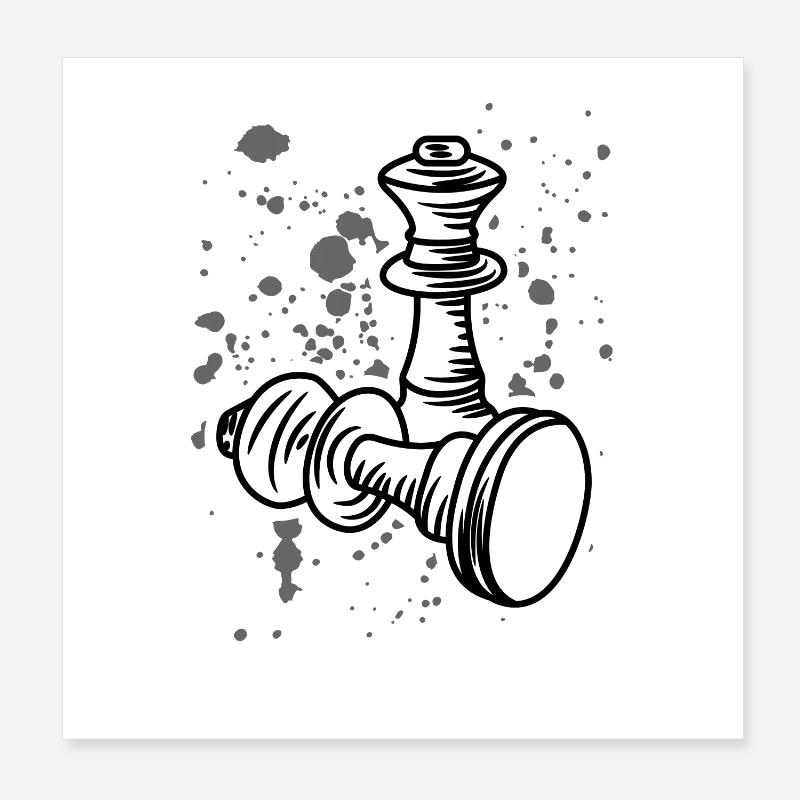 Chessman Poster 8" x 8" (20x20 cm)