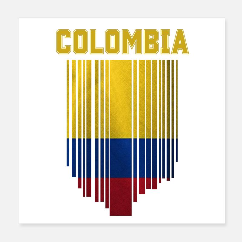 Drapeau de la Colombie, fierté colombienne Poster 20 x 20 cm