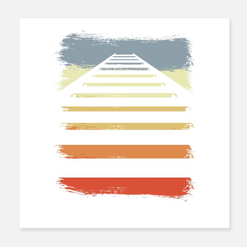 Railway tracks Poster 8" x 8" (20x20 cm)